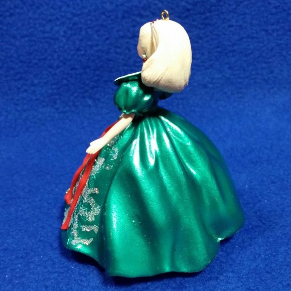 Hallmark Keepsake 1995 Holiday Barbie Ornament Special Edition Green Gown No Box - Picture 6 of 10